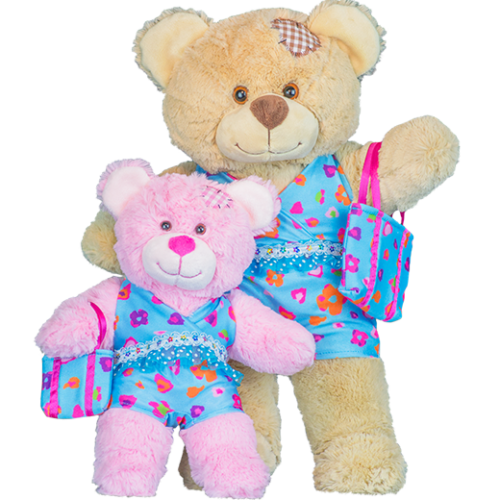 "Blauwe Bikini met tas" (40 cm)