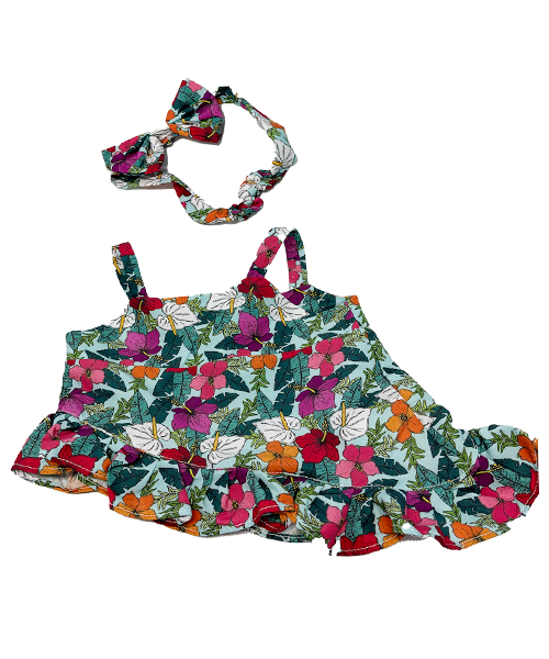 "Groene Muumuu Jurk/Haarband" (40 cm)